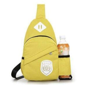  body bag diagonal .. shoulder bag yellow yellow color unisex simple Kids man girl travel walk walking running 