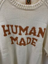 HUMAN MADE ヒューマンメイド セーター ニット 上着 ファッション ベージュ M 男女共用 長袖 中古 GN 1_画像4