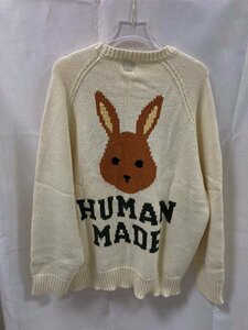 HUMAN MADE ヒューマンメイド セーター ニット 上着 ファッション ベージュ M 男女共用 長袖 中古 GN 1