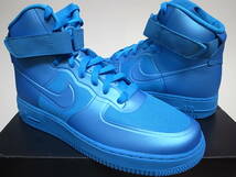 【送料無料】2011年 NIKE AIR FORCE 1 HI HYP PRM BLUE GLOWエアフォース Hyperfuseブルーグロー ネオンカラー454433-400 US8.5/26.5cm新品_画像1