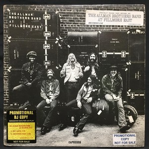 ●US-Capricornオリジナル Promo Copy(White Label+Sticker×2) 初回Mat:All1C The Allman Brothers Band / At Fillmore East