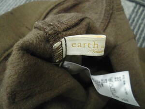  Earth Music & Ecology reverse side nappy skinny pants S size mocha 