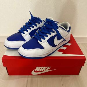 NIKE DUNK LOW RETRO RACER BLUE/WHITE 裏ダンク 26cm 試着程度の極美品