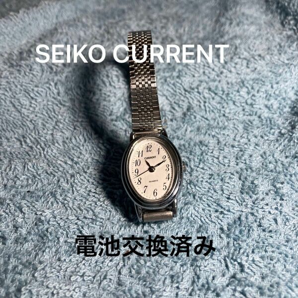 中古稼働品 腕時計 SEIKOCURRENT 腕時計 レディース ホワイト AXZN023 電池交換済み