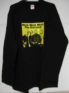 即決★新品★長袖バンドＴシャツ★ダムド★THE DAMNED★NEAT NEAT NEAT★ブラックボディ×イエロー★S/M/L/XLサイズ★70'Sパンク関連