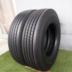 ★225/80R17.5 123/122L、 ヨコハマ RY237☆極上美品、倉庫保管、ほぼ新品＆9分山☆直接引き取り大歓迎!!激安2本セット売り切り価格!!_A274の画像1