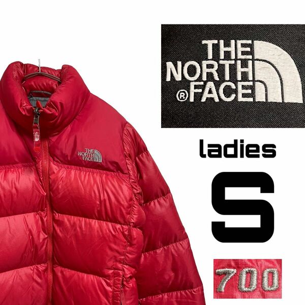 THE NORTH FACE ノースフェイス ヌプシ ダウンジャケット 700フィル 700FP 赤　美品