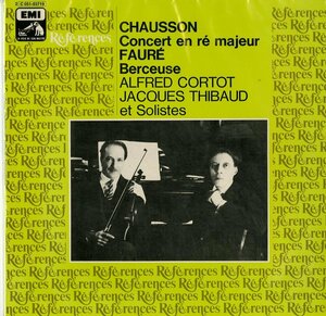 仏VSM 2C051-03719アルフレッド・コルトー|ジャック・ティボー CHAUSSON Concert en re majeur|FAURE Berceuse＊