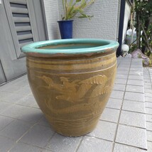 水瓶　メダカ鉢　睡蓮鉢　陶器製　インテリア_画像1