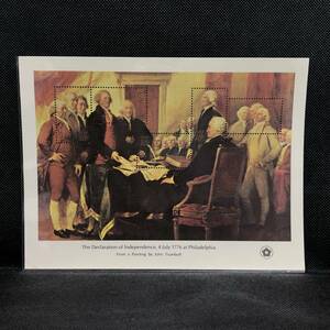 L【未使用保管品】　アメリカ　切手　記念切手　シート　declaration of independence　