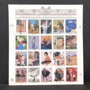 L【未使用保管品】　アメリカ　切手　記念切手　シート　AMERICAN ILLUSTRATORS　コレクション