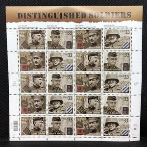 L[ unused storage goods ] America stamp commemorative stamp seat DUSTINGUISHED SOLDIERS collection 