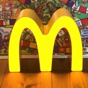 マクドナルド　看板　ライトアップ　ゴールデンアーチ　ランプ　サイン　ディスプレイ　McDonald’s ロゴ