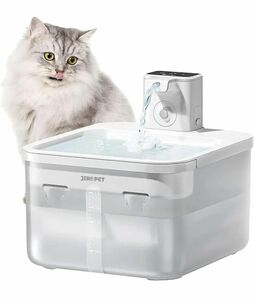 JIROPET 自動給水器 動作検知センサー付き ワイヤレスポンプ 30db以下 大容量2.5L お手入れ簡単