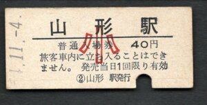 （奥羽本線）山形駅４０円（小人用）