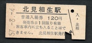 廃止（相生線）北見相生駅１２０円