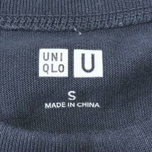 X432 UNIQLO（ユニクロ）レディース トップスTシャツ 半袖 厚手 Sサイズ ネイビー 紺 無地 綿100% シンプル 夏 スポーティチックスタイル_画像9