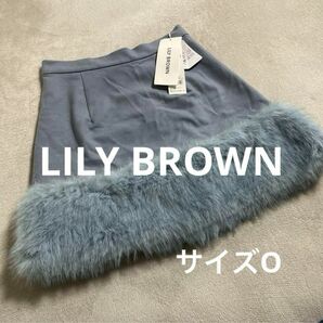 新品タグ付☆ LILY BROWN リリーブラウン ファー スカート　サイズO