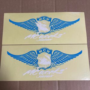 MCワークス WINGステッカー 2枚セット 82mm×200mm ★ MCworks エムシーワークス ドカット