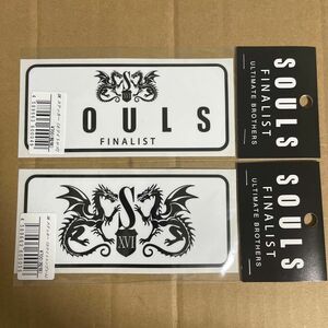 ソウルズ DKステッカー ホワイト ロゴ エンブレム 125×55mm ★ SOULS ドカット