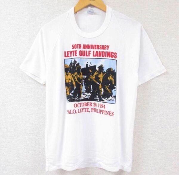 Tシャツ 半袖 ホワイト ビンテージ 白 90s ロゴ　ラグラン　軍　ミリタリー