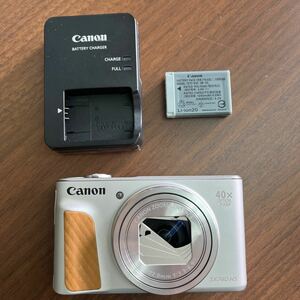 動作確認済み　Canon コンパクトデジタルカメラ SX740HS　シルバー　PowerShot SX740 HS 4K　デジカメ　動画　バッテリー　充電器あり