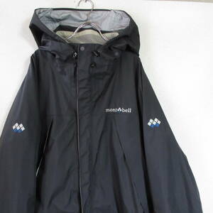 ○良品 mont-bell モンベル◆ミディパーカ GORE-TEX マウンテンパーカー アウトドア 1102339◆メンズ ブラック XLサイズ