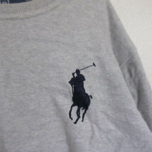 ○Polo by Ralph Lauren ラルフローレン◆ビッグポニー スウェット トレーナー 薄手◆メンズ グレー Lサイズ_画像5