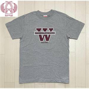 子供服 WASEDA JITSUGYO PRINTED T-Shirt 早稲田実業学校 プリントTシャツ サイズS 早実 半袖 丸首 LIGHT GREY ライトグレー 薄灰色