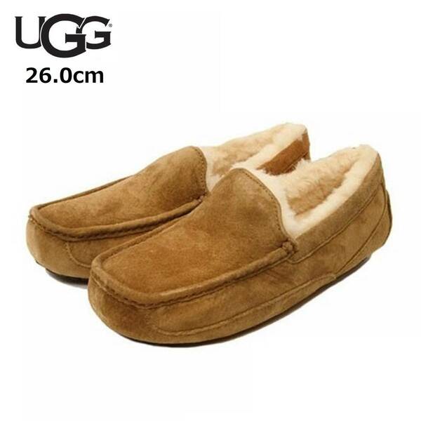 UGG アグ M ASCOT メンズ アスコット モカシン 26.0cm CHE CHESTNUTS チェスナット 箱付き