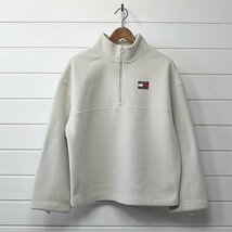 TOMMY jeans トミージーンズ ハーフジップ フリース プルオーバー トミーヒルフィガー XS｜24b0264_画像1