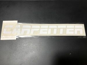 【超激レア】Carpenter カーペンター　ロゴ ステッカー　切文字タイプ　ホワイト　夢追釣師　検/ガンマ　ブルーフィッシュ ヒラマサ マグロ