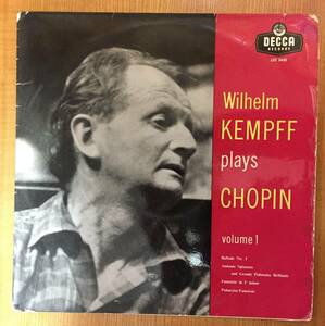 LXT5445/LXT5451 KEMPFF / CHOPIN:VOLUME 1 AND 2 DECCA フラット美盤