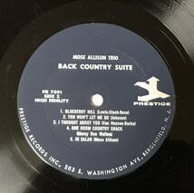 BACK COUNTRY SUITE / MOSE ALLISON TRIO　　PRESTIGE LP 7091 RVG刻印_画像5