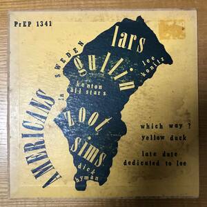 AMERICANS IN SWEDEN　Lars Gullin, Zoot Sims, Lee Konitz 　Prestige EP PrEP 1341 original盤