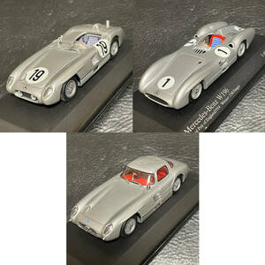 1/43 ミニカー 3台 メルセデス ベンツ 300SLR LM #19 / 300SLR クーペ / F-1 W196 シルバー ミニチャンプス