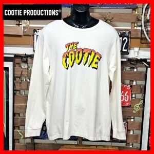 COOTIE PRODUCTIONS クーティープロダクションズ　ロゴプリント　オーバーサイズ　長袖Tシャツ　カットソー　L　ホワイト　白