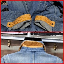 1スタ　roen jeans ロエンジーンズ　スタッズ　ワッペン　デニムジャケット　ジージャン　　Ｍ　レオパード　Gジャン_画像5