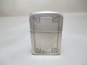 E140*ZIPPO 52*　撫角　四角四隅丸文　ジッポライター　1点　/中古　【送料込】