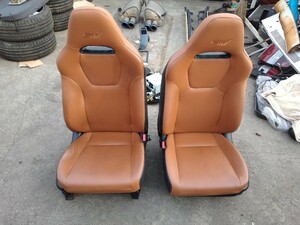 Subaru Impreza WRX STI GVF Seat leftright set 電動 中古 希少 ブラウン レザー タイプ