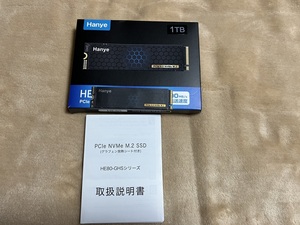 Hanye 内蔵 SSD 1TB PCIe Gen4x4 M.2 NVMe 2280 最大読込:7400MB/s 最大書込み:6500MB/s 3D NAND TLC HE80-1TGHS