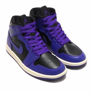 NIKE ナイキ WMNS エアジョーダン AIR JORDAN 1 MID BQ6472-051 紫黒 22.5cm