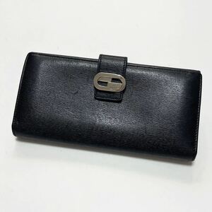 ★GUCCI グッチ Wホック 長財布 レザー ブラック 黒【鑑定済み 本物保証】