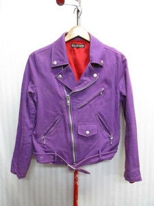 HELL CAT PUNKS hell cat punk s rider's jacket SIZE M purple cotton Double Rider's bread clock jumper 02082