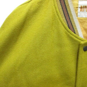 DIVERB 90sヴィンテージ 袖革スタジャン メンズF L XLサイズ ウールジャケット リアルレザー使用スタジアムジャンパー ブルゾン02015の画像9