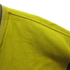 DIVERB 90sヴィンテージ 袖革スタジャン メンズF L XLサイズ ウールジャケット リアルレザー使用スタジアムジャンパー ブルゾン02015の画像8