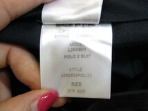 ラルフローレン メンズスーツ上下セットアップ メンズ38 黒ストライプ柄スーツ イタリア製 テーラードジャケット ブレザー スラックス02012_画像9