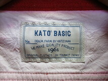 KATO’　カトー　ウールシャツ　SIZE M　赤　CPO　ラウンドカラーシャツ　ウールジャケット　アンカー柄ボタン使用ウールコート　02233_画像3