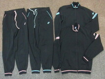 ナイキ　90sヴィンテージ　メンズジャージ上下セットアップ　２組４枚セット　メンズM 黒ピンク青 トラックスーツ ジャケット＆パンツ02249_画像1