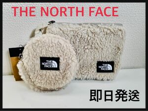 ノースフェイス ボアポーチ 韓国 THE NORTH FACE ベージュ ボア ポーチ 可愛い 新品未使用 即日発送